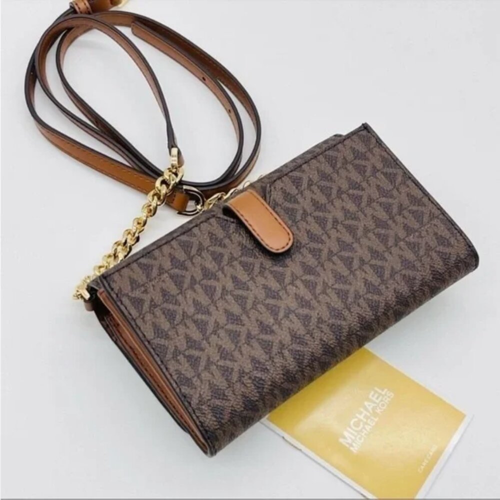 Michael Kors Jet Set Travel Medium Crossbody Phone Holder Bag NWT - Picture 2 of 11